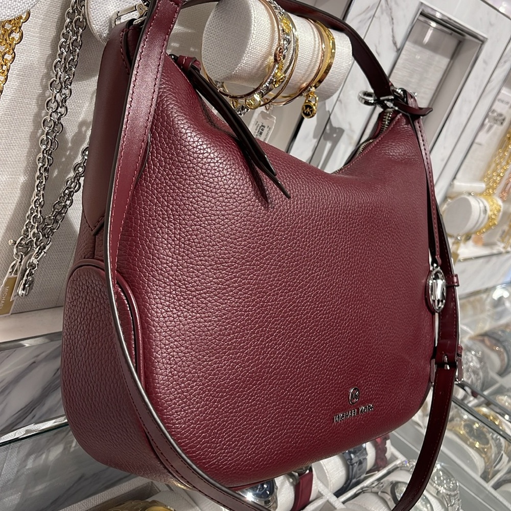 Michael Kors Burgundy Leather Shoulder Bag - Picture 4 of 16
